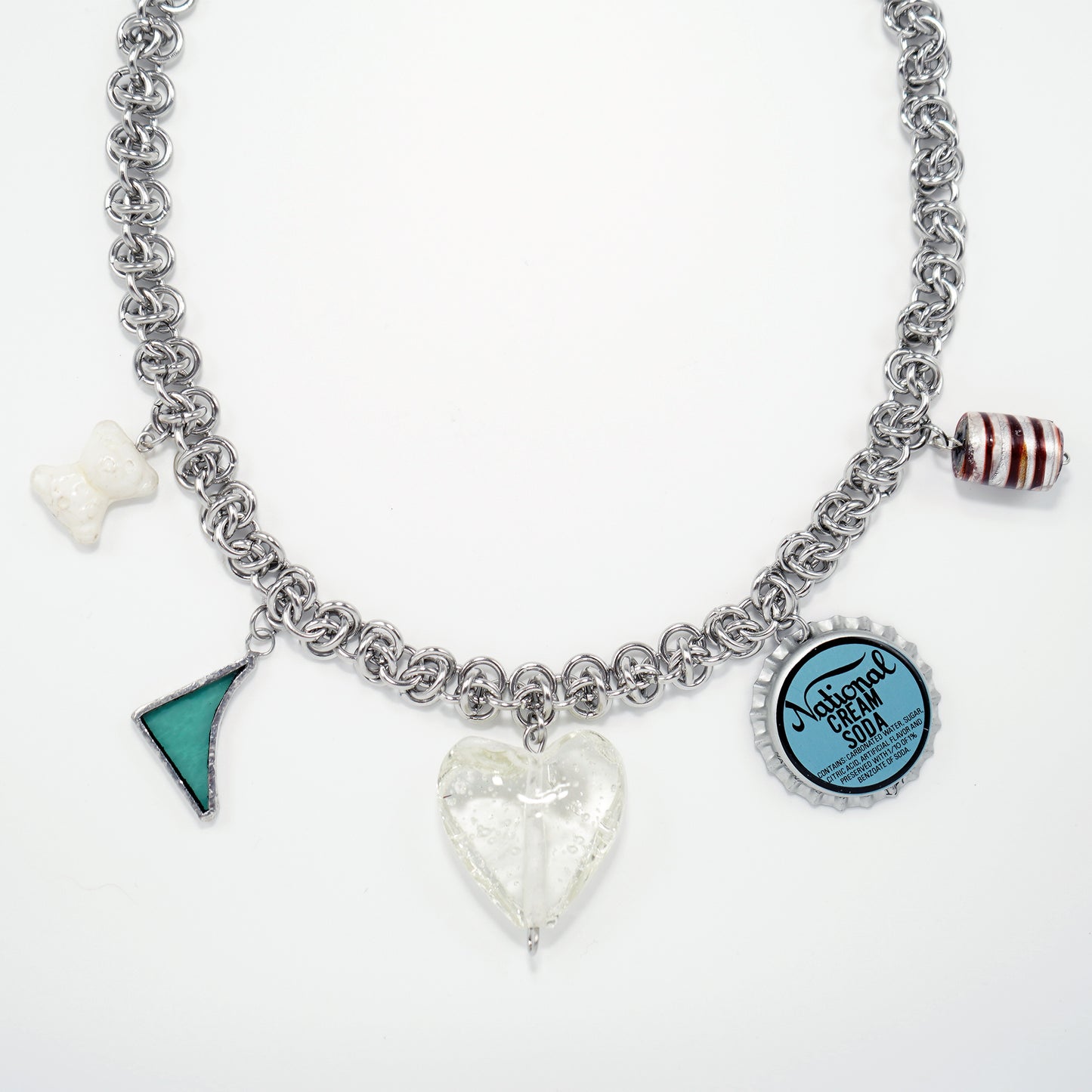 Charm Necklace (Glass Heart)