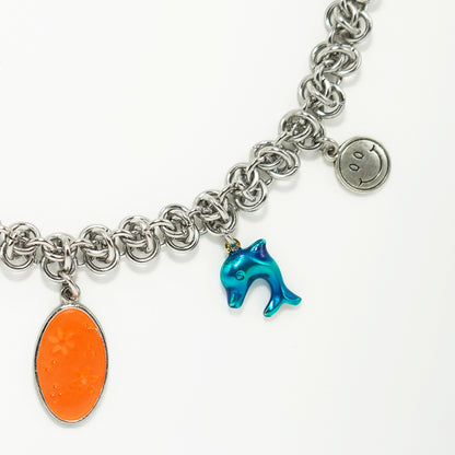 Charm Necklace (Oval flower)