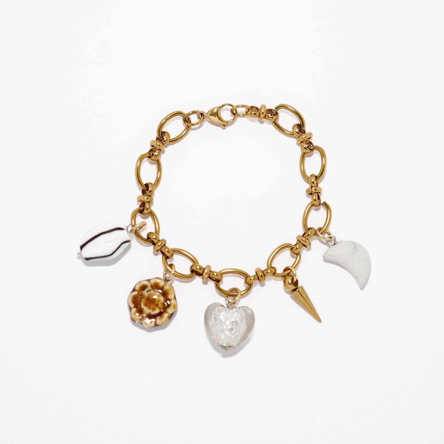 Charm Bracelet (Clear heart)