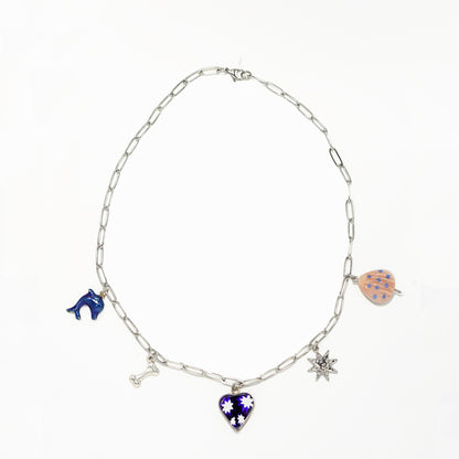Charm Necklace (Star heart)