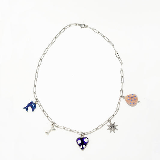 Charm Necklace (Star heart)