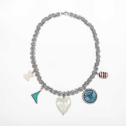 Charm Necklace (Glass Heart)