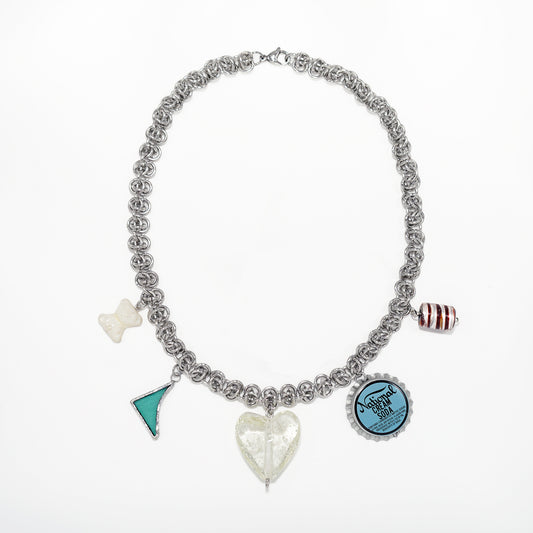 Charm Necklace (Glass Heart)