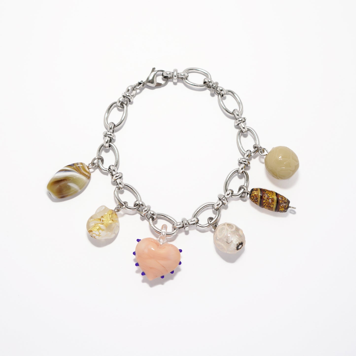 Charm Bracelet (Pink heart)