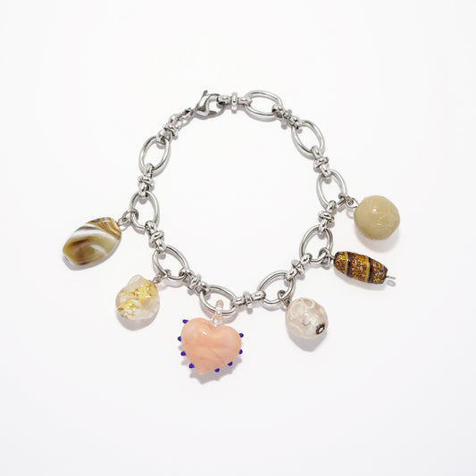 Charm Bracelet (Pink heart)