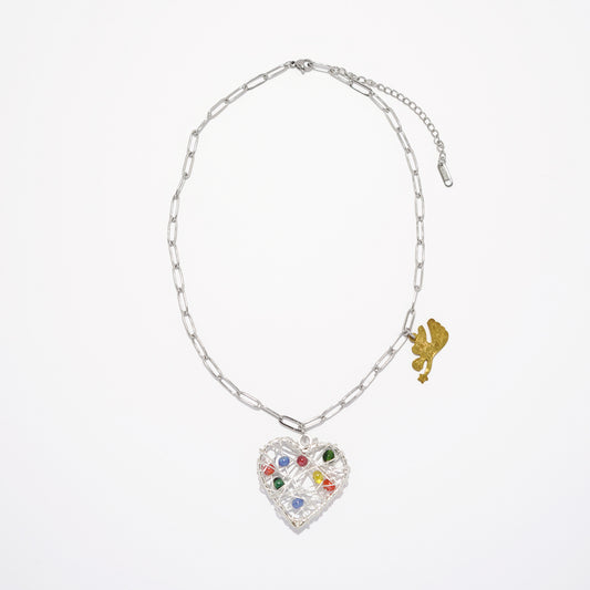 Charm Necklace( Wire Heart )
