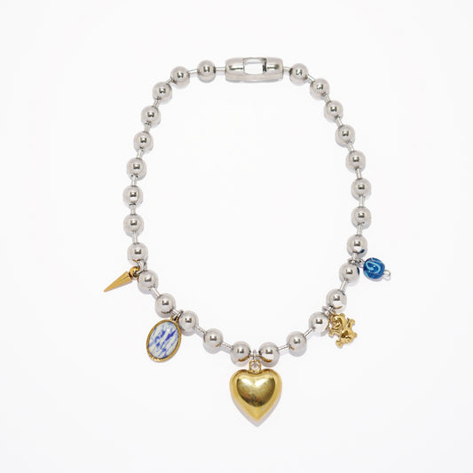 Charm Necklace ( Gold Heart )