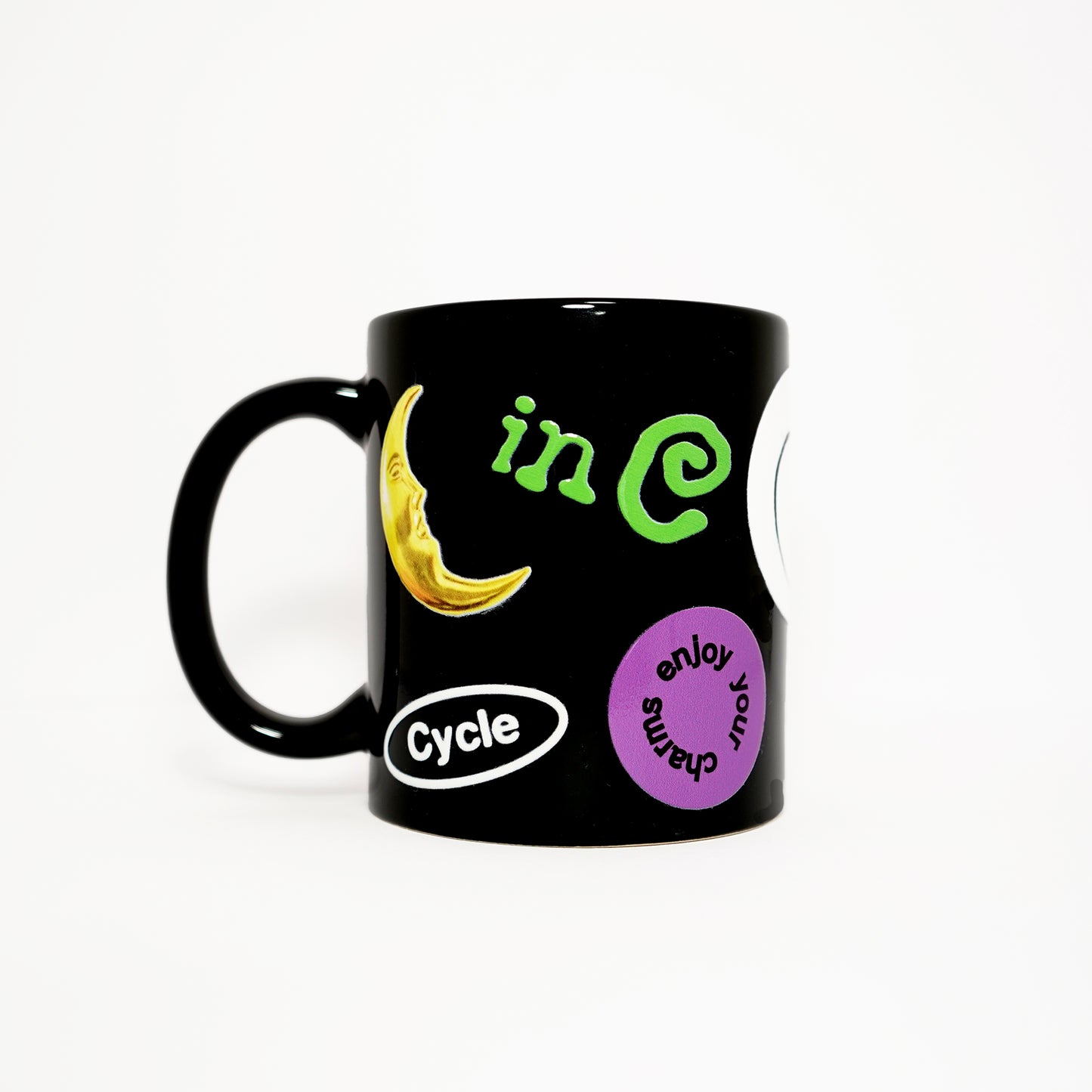 Charm Sticker Mug (Black)