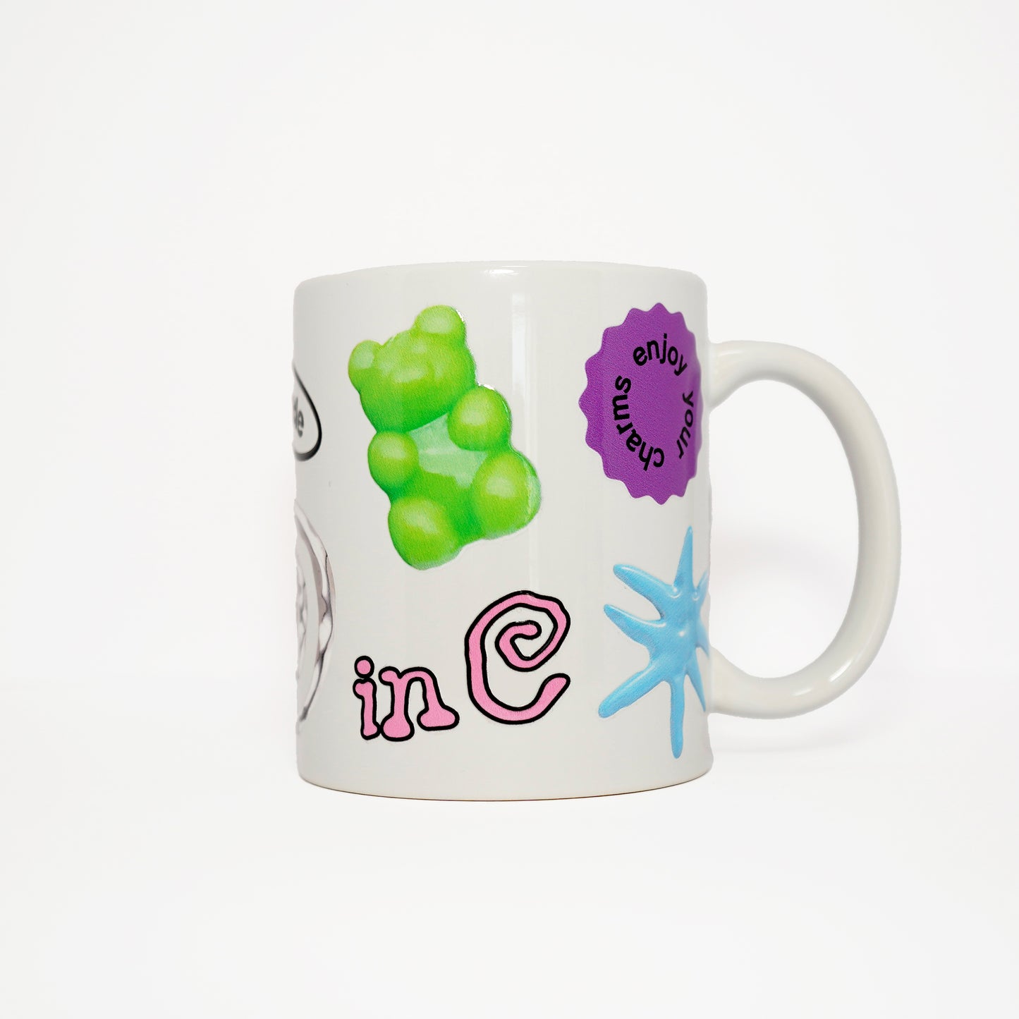 Charm Sticker Mug (White)